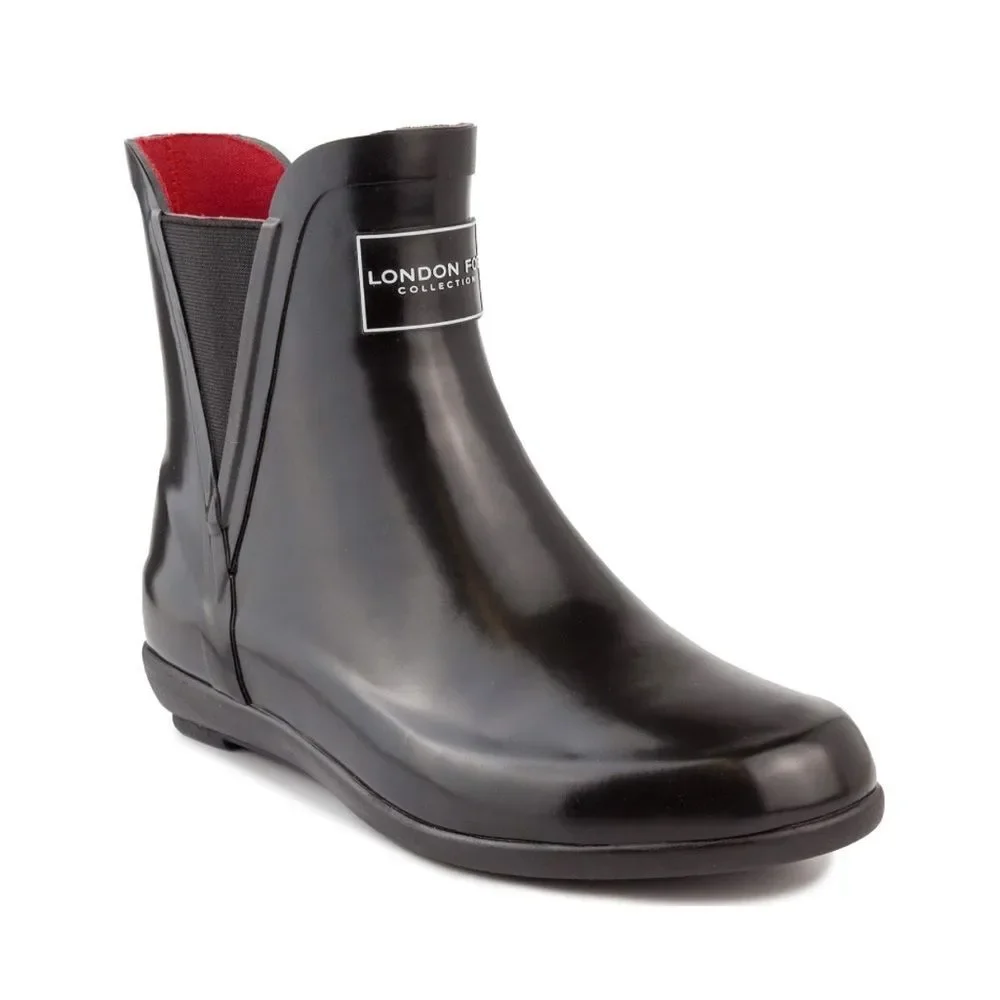 London Fog Rain Boots sz 8 Waterproof Rubber NEW #K115
